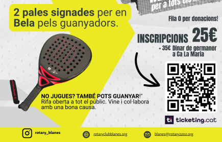 Tots els beneficis es destinaran als projectes socials del Rotary Blanes.